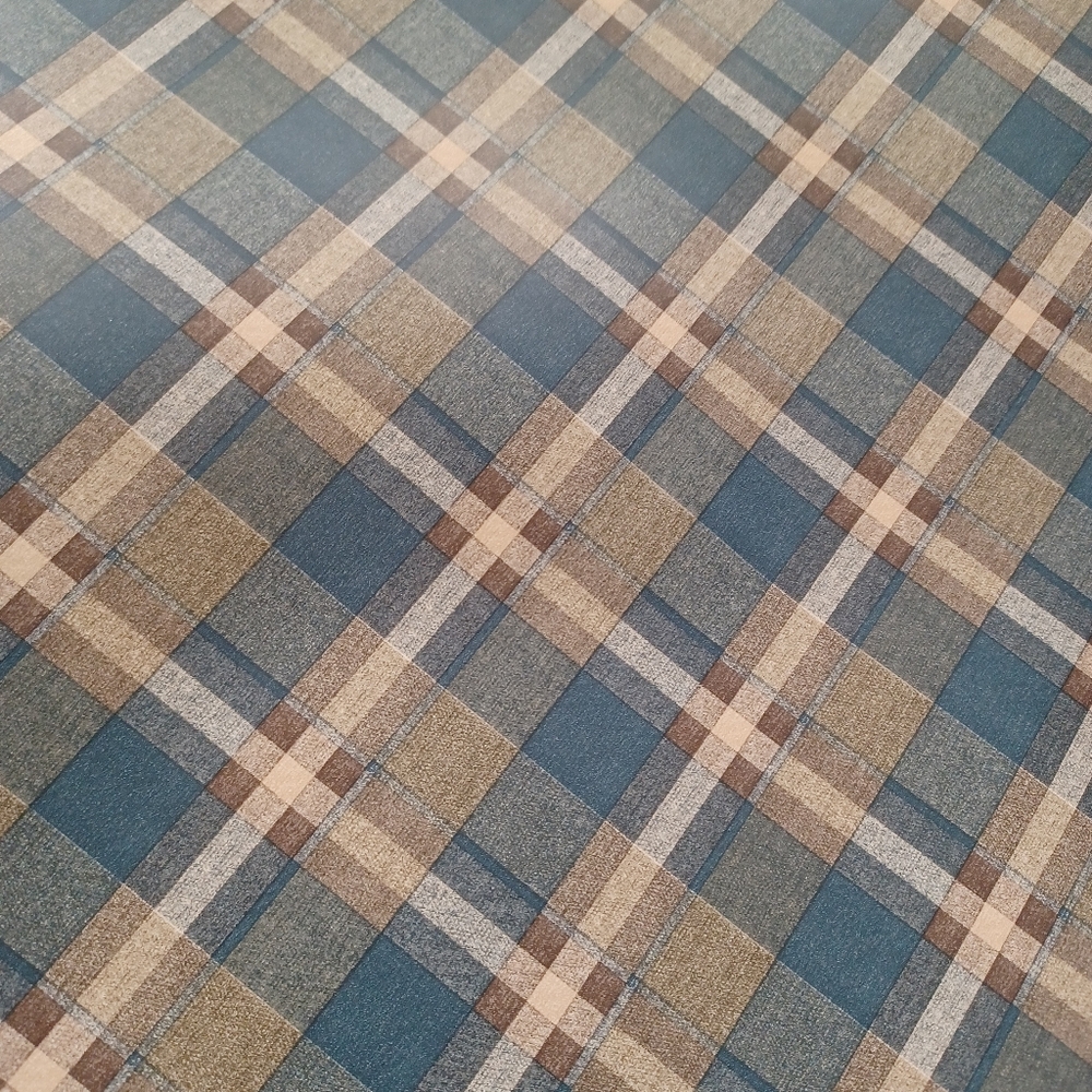 Wallpaper Navy & Beige Plaid - Picture 3 of 8